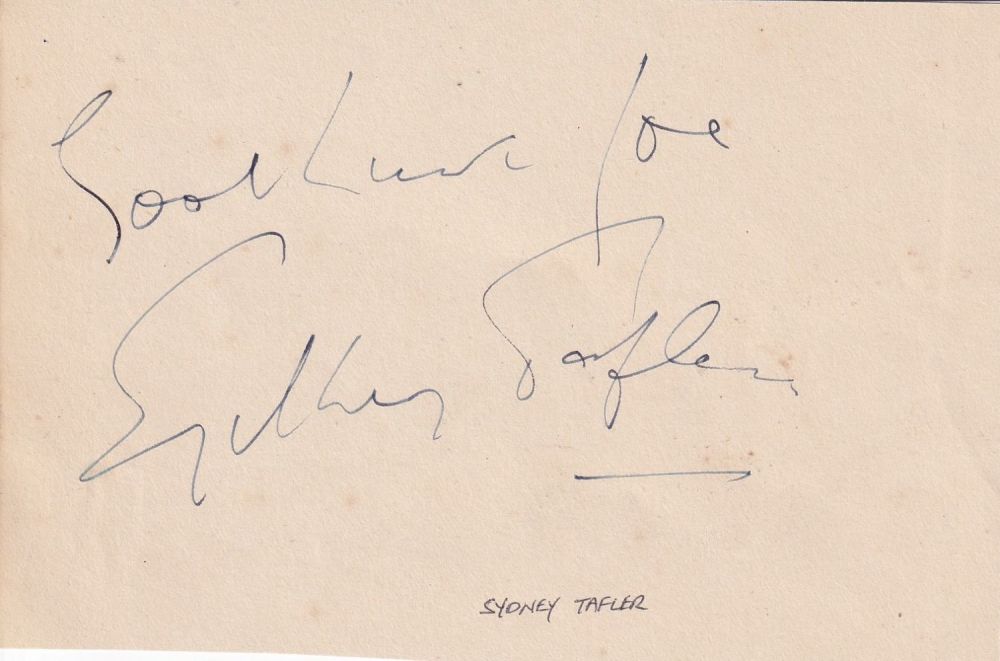 Lot 245: Sidney Tafler James Bond, Carry on Film Actor...