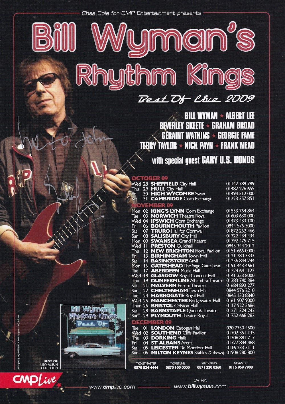 Lot 257: Bill Wyman Former Rolling Stones Band Member Signed...