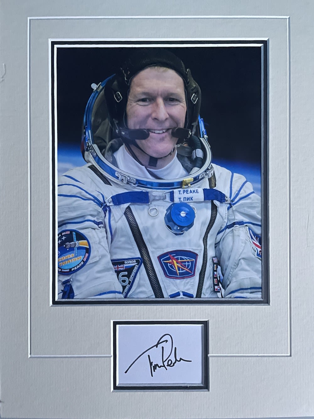 Lot 295: Tim Peake International Space Station Astronaut Signed Display....