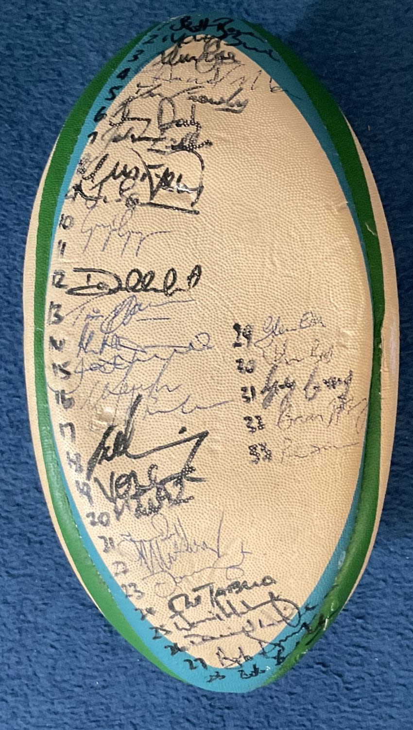 Lot 51: Nelson Mandela Signed Official Gilbert Size 5 Match...