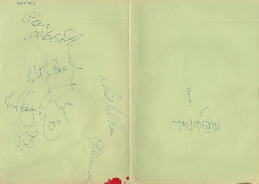 Lot 58: QPR FC Signature Collection on A4 Sheet of...