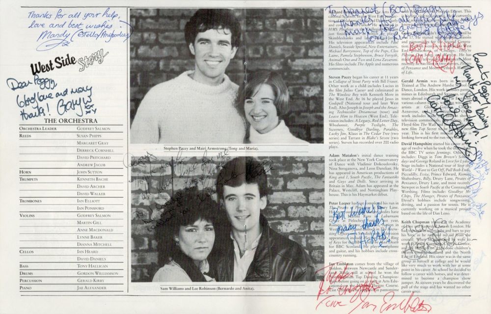 Lot 63: 23 Signed The West Side Story programme. Signed...