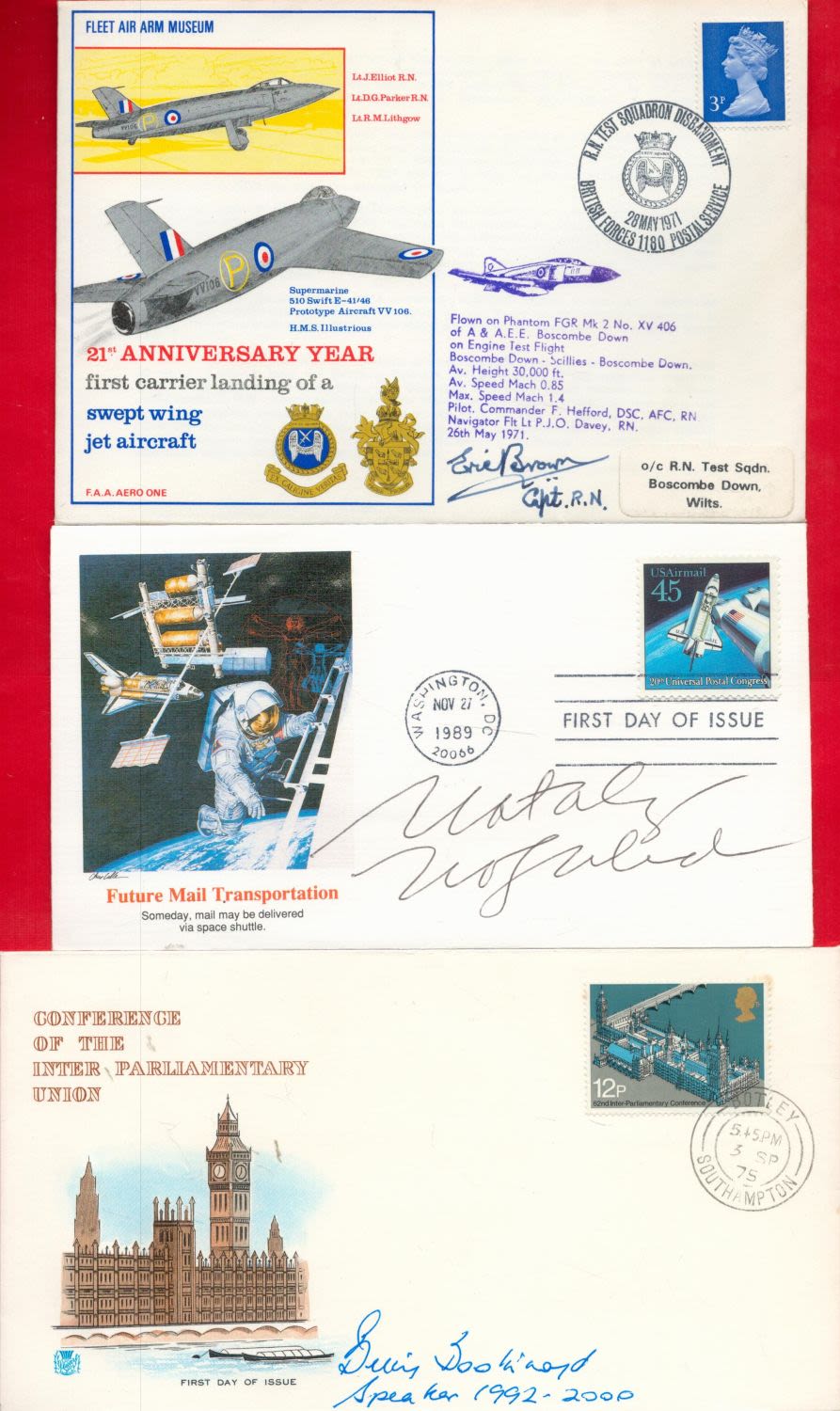 Lot 95: 3 x Signed FDCs 21st Anniversary Year -...