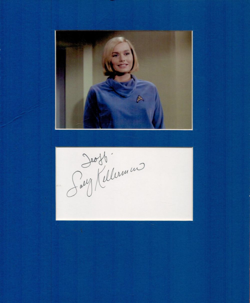 Lot 99: Sally Kellerman Mounted Signed Photo & Signature Piece...
