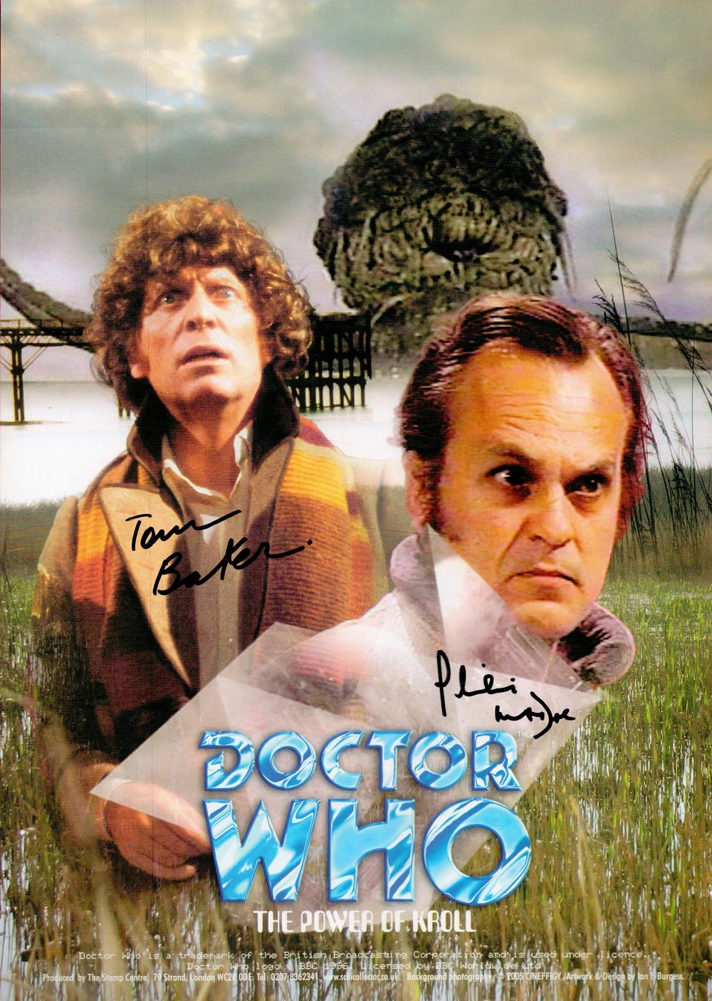 Lot 100: Tom Baker and Philip Madoc signed Dr Who...