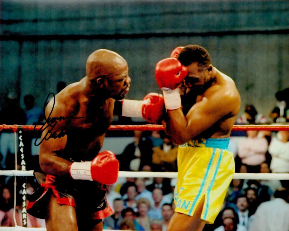 Lot 113: Iran Barkley signed 10x8 colour photo pictured during...