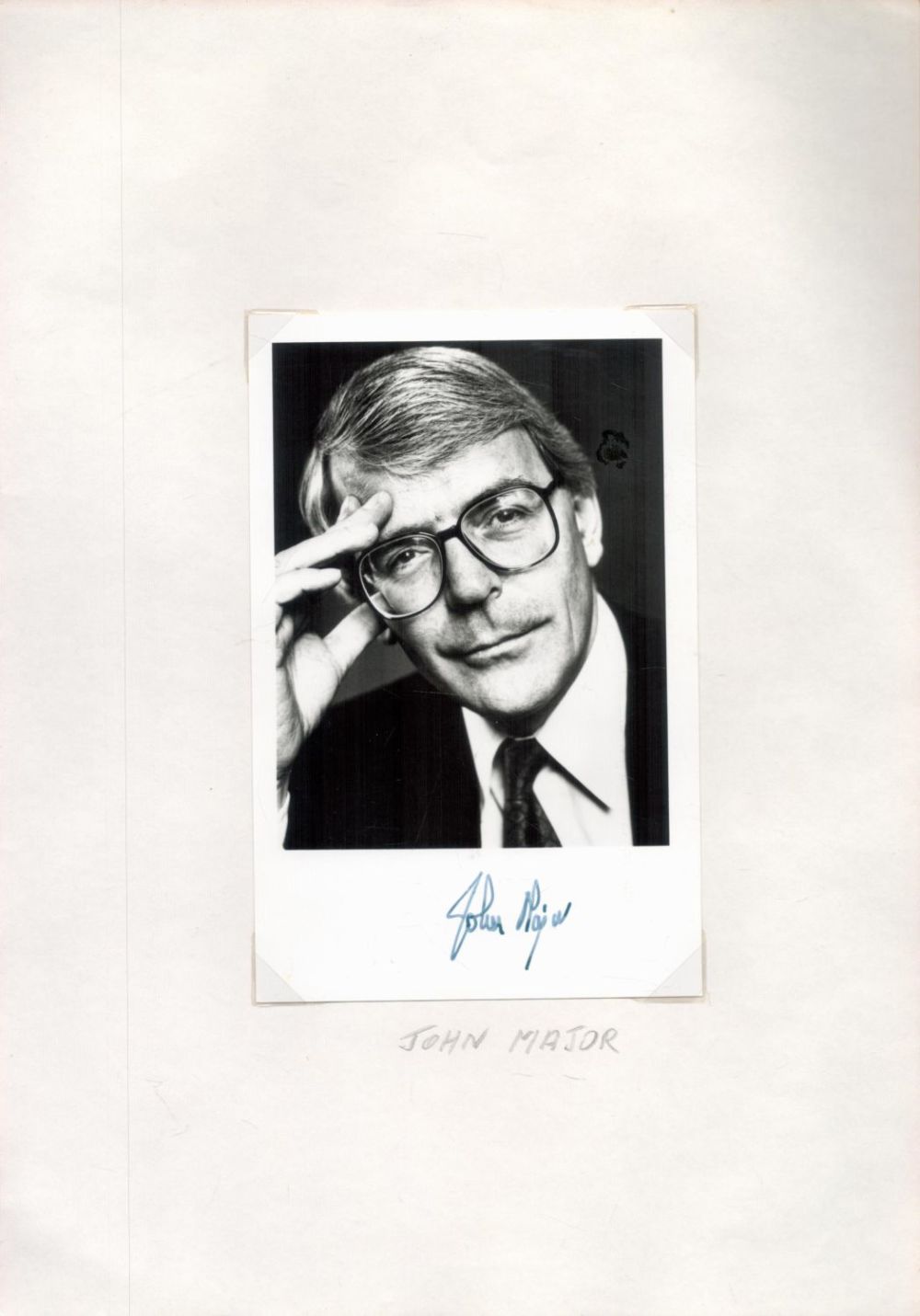 Lot 124: John Major signed 6x4 black and white photo...