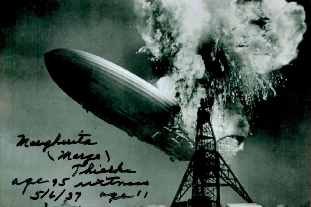 Lot 138: Hindenburg Witness, Margherita 'Marge' Thielke signed 6x4 black...