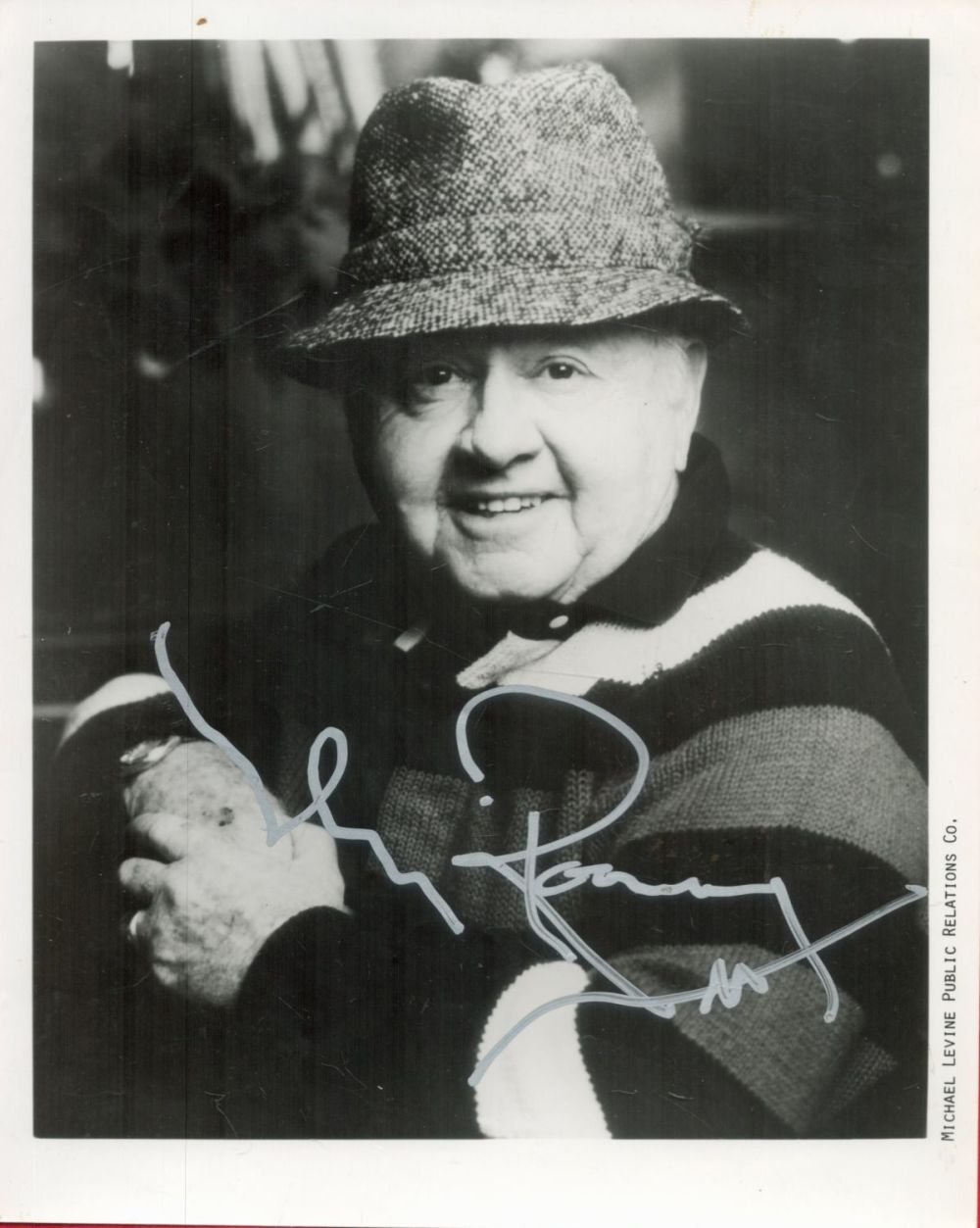 Lot 140: Mickey Rooney signed 10x8 black and white photo....
