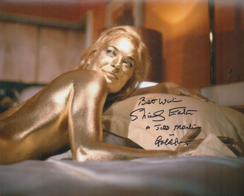 Lot 178: Shirley Eaton signed 10 x 8 inch on...