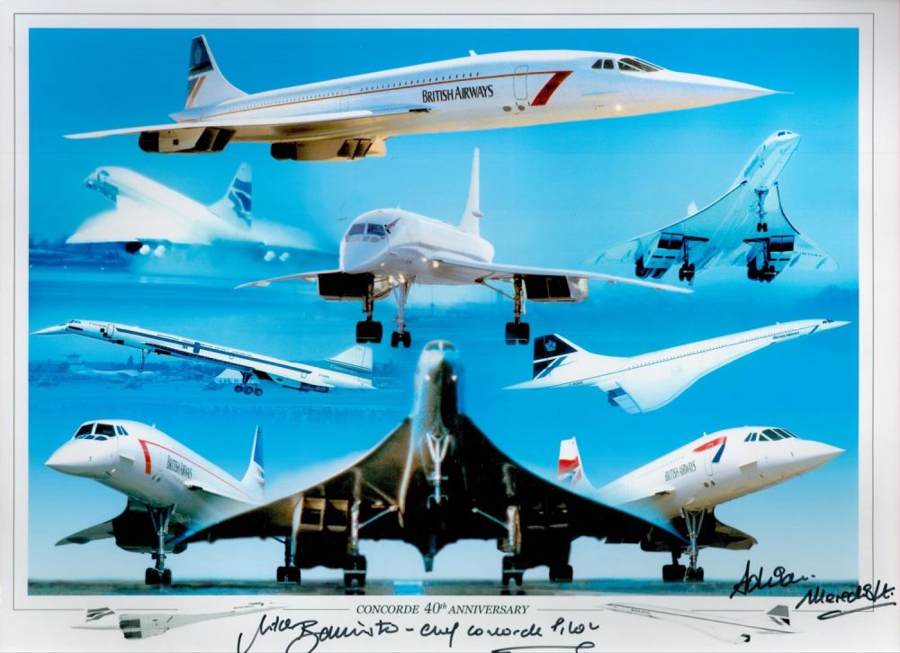 Lot 202: Concorde Chief Pilot Capt Mike Banister and photographer...