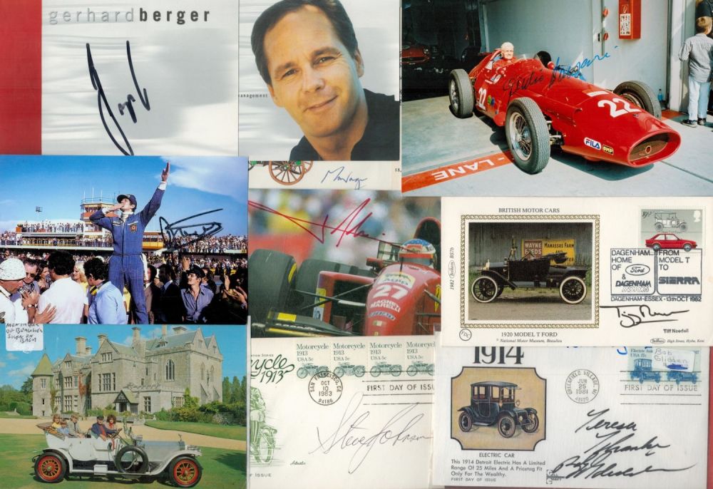 Lot 219: Motor Racing signed collection of eleven signed photos,...