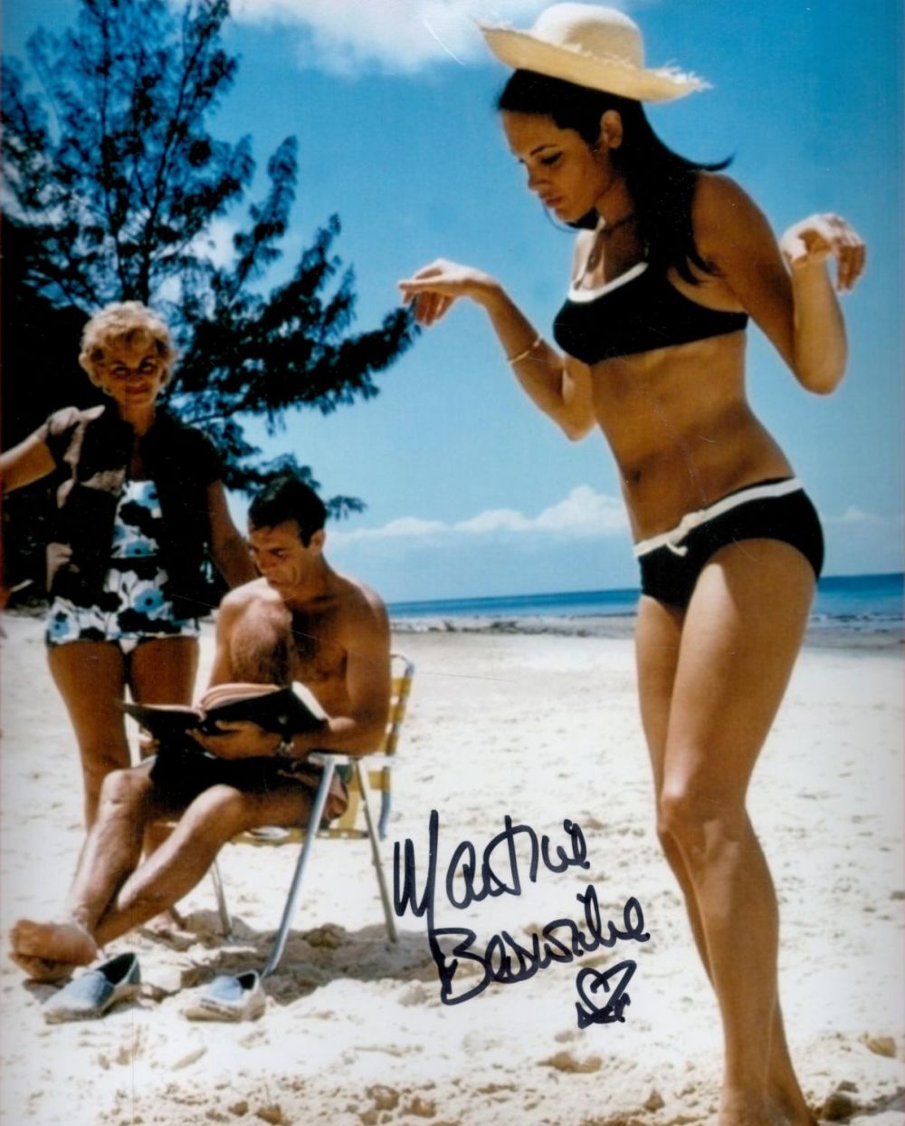 Lot 240: Martine Beswick signed 10 x 8 inch colour...