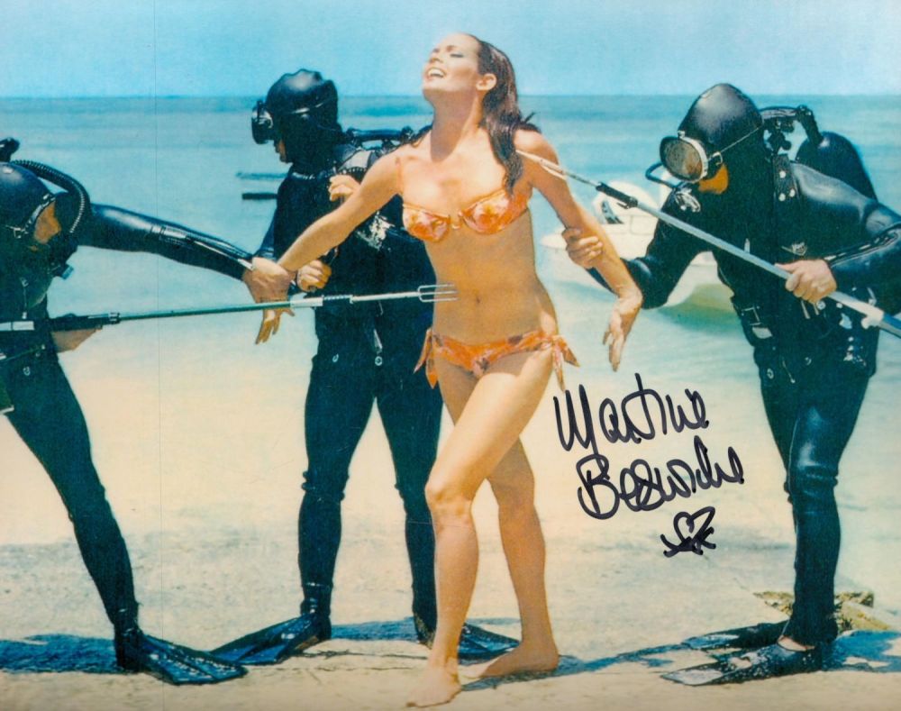 Lot 241: Martine Beswick signed 10 x 8 inch colour...