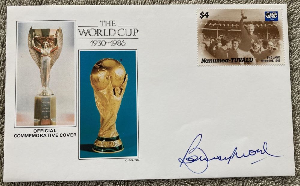 Lot 255: Bobby Moore 1966 World Cup Captain signed 1982...
