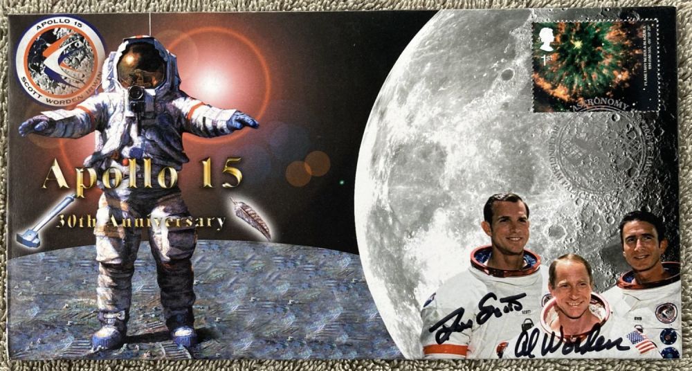 Lot 257: Apollo 15 moonwalker Dave Scott Alfred Worden signed...