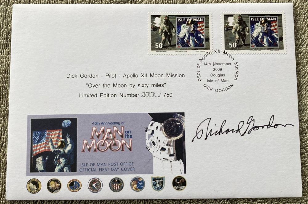 Lot 258: Apollo Astronaut Richard Gordon signed Isle of Man...