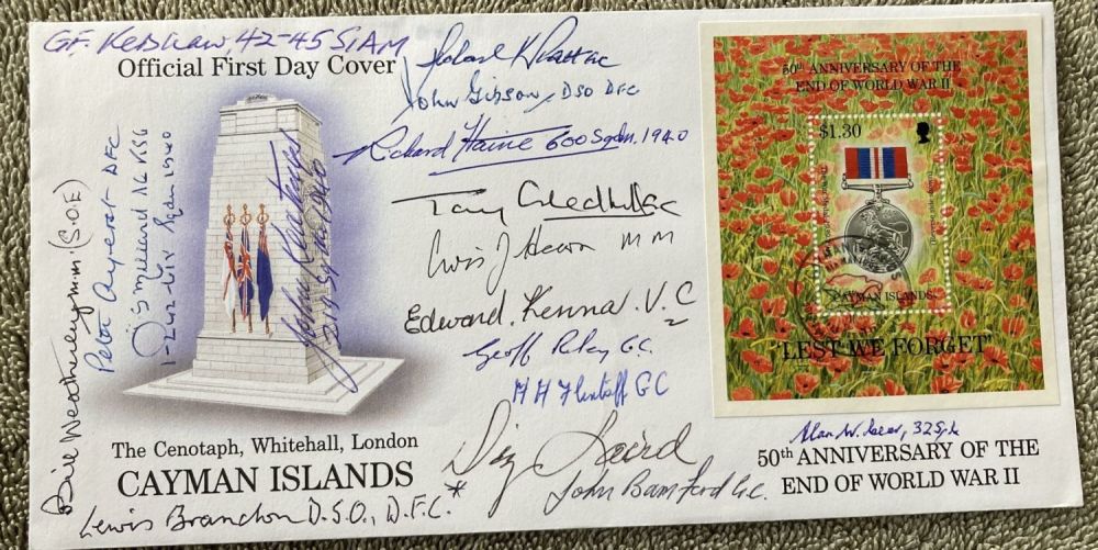 Lot 262: 16 WW2 VC GC Aces SOE multiple signed...