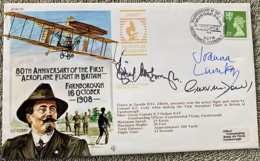 Lot 263: Richard Attenborough, Joanna Lumley and Trevor MacDonald signed...