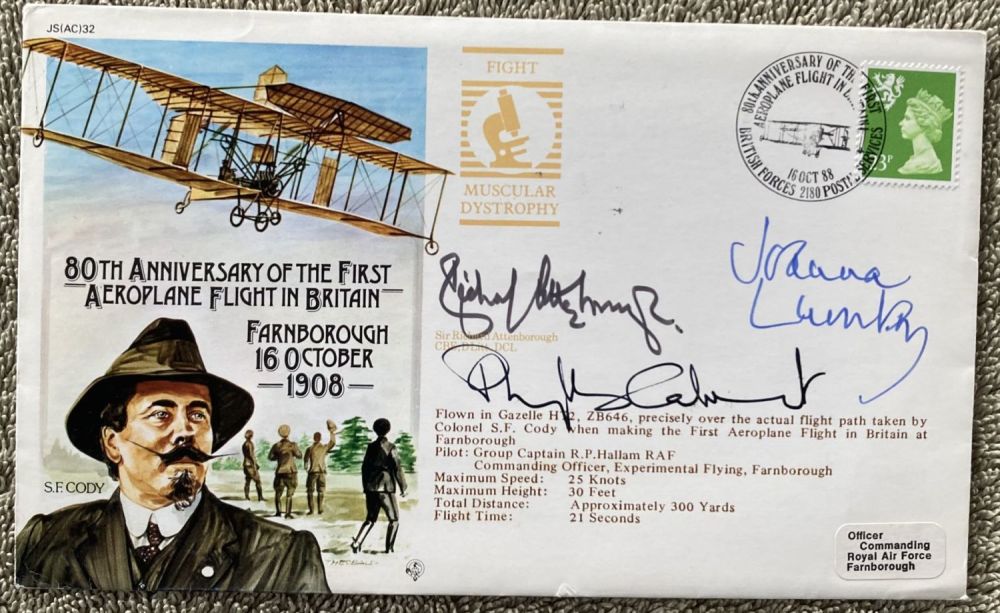 Lot 272: Richard Attenborough, Joanna Lumley and Phylis Calvert signed...