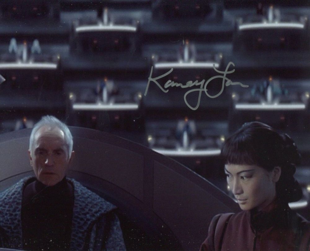 Lot 282: Star Wars photo signed by actress Kamay Lau...