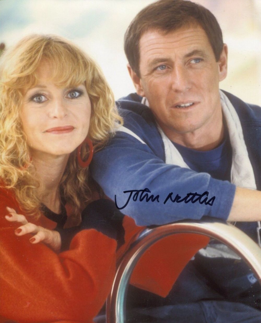 Lot 285: John Nettles as Bergerac signed 10 x 8...