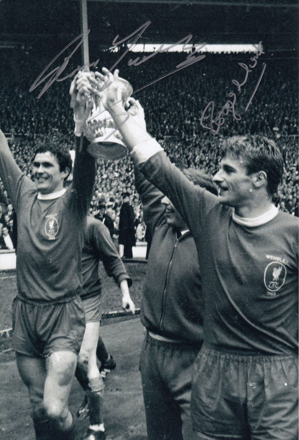 Lot 365: Autographed LIVERPOOL 12 x 8 photo : B/W,...