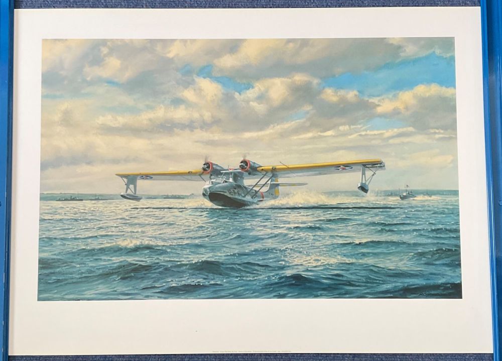 Lot 451: Roy Cross 27.5X19.5 Colour Print Titled 'Catalina Take-Off'....