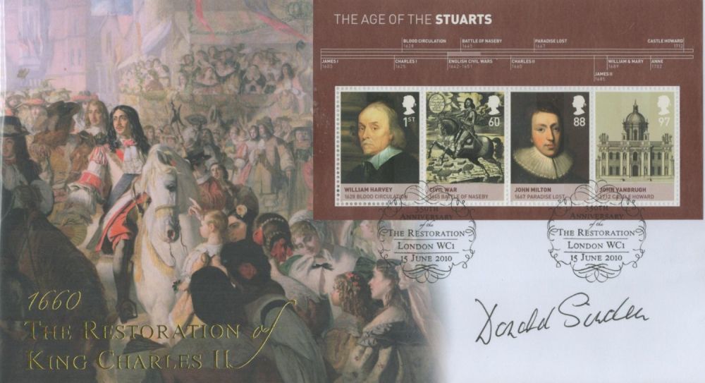 Lot 453: Sir Donald Sinden signed 1660 The Restoration of...