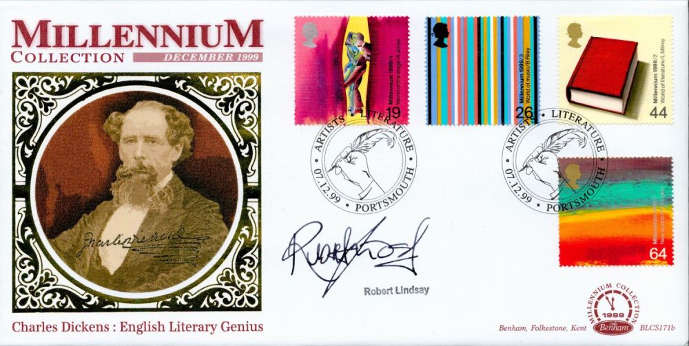 Lot 466: Robert Lindsay signed Benham Millennium Collection FDC Charles...