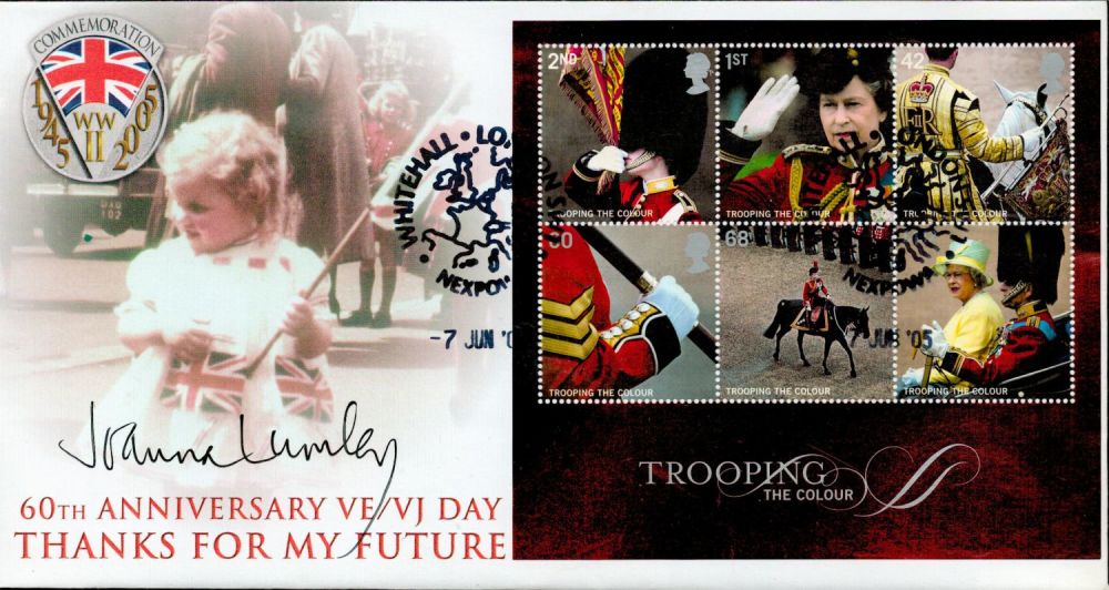 Lot 469: Joanna Lumley signed 60th Anniversary VE/VJ Day Thanks...