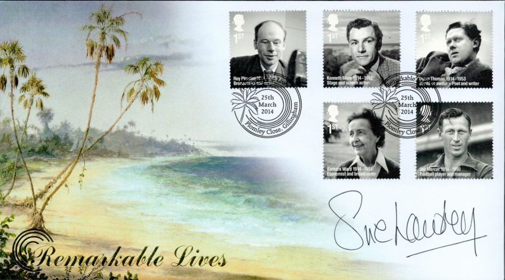Lot 470: Sue Lawley signed Remarkable Lives Buckingham FDC double...
