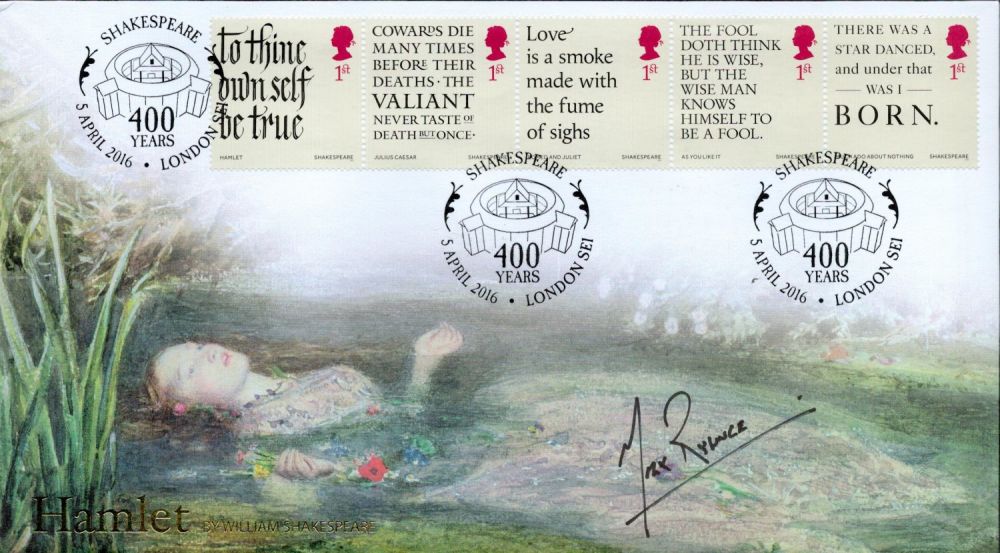Lot 507: Mark Rylance signed Hamlet by William Shakespeare Buckingham...