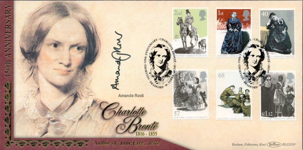 Lot 509: Amanda Root signed Charlotte Bronte 1816-1855 Benham FDC...