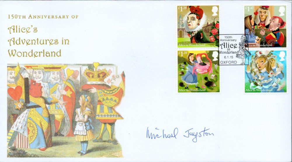 Lot 513: Michael Jayston signed 150th Anniversary Alice Adventures in...
