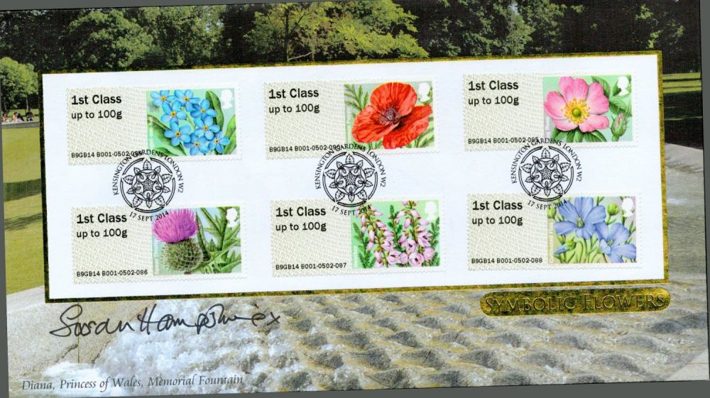 Lot 514: Susan Hampshire signed Symbolic Flowers Diana Princess of...