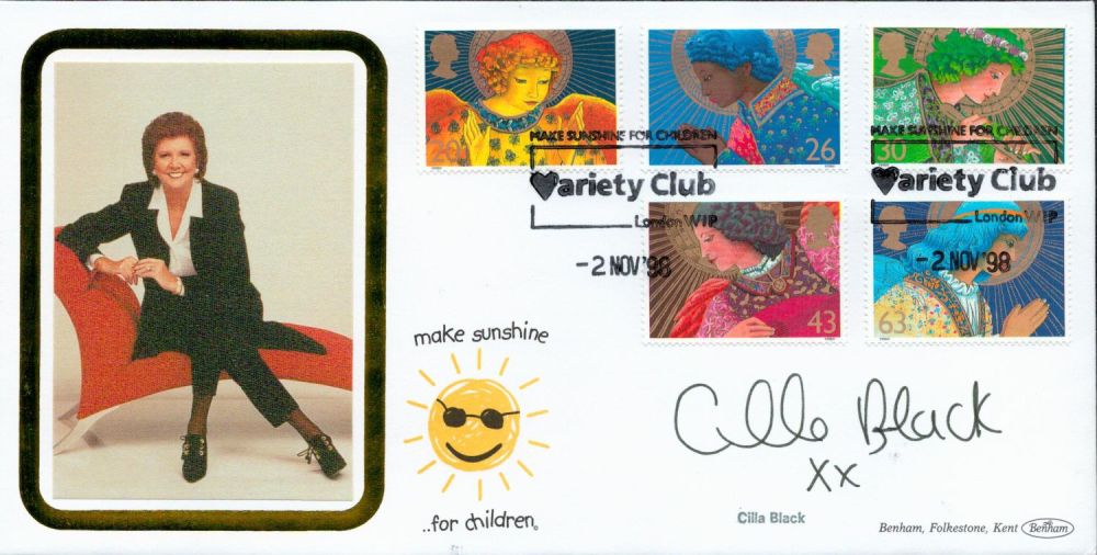 Lot 525: Cilla Black signed Make Sunshine for Children Benham...