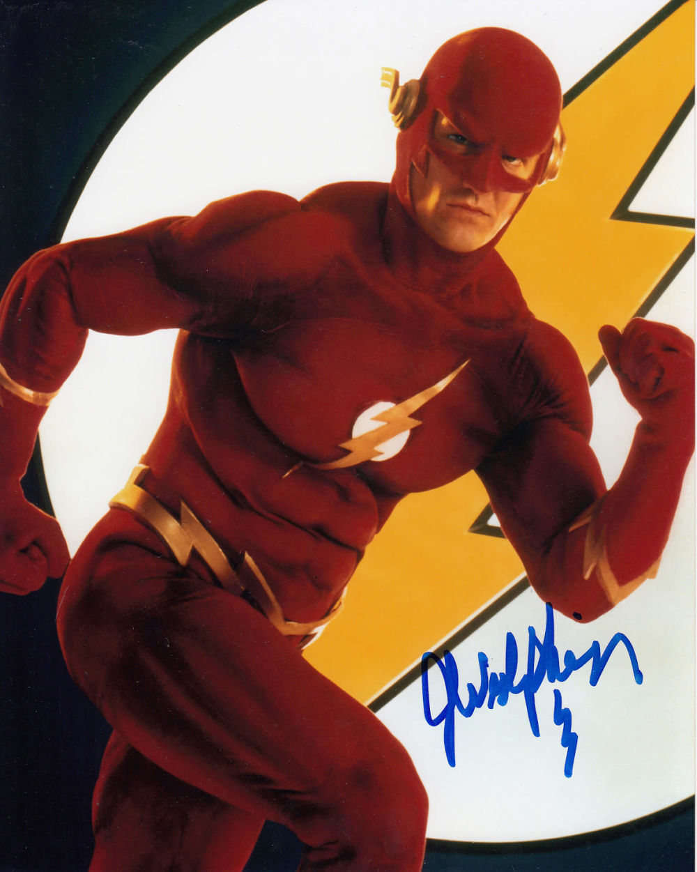 Lot 554: Super Sale! The Flash John Wesley Shipp hand...