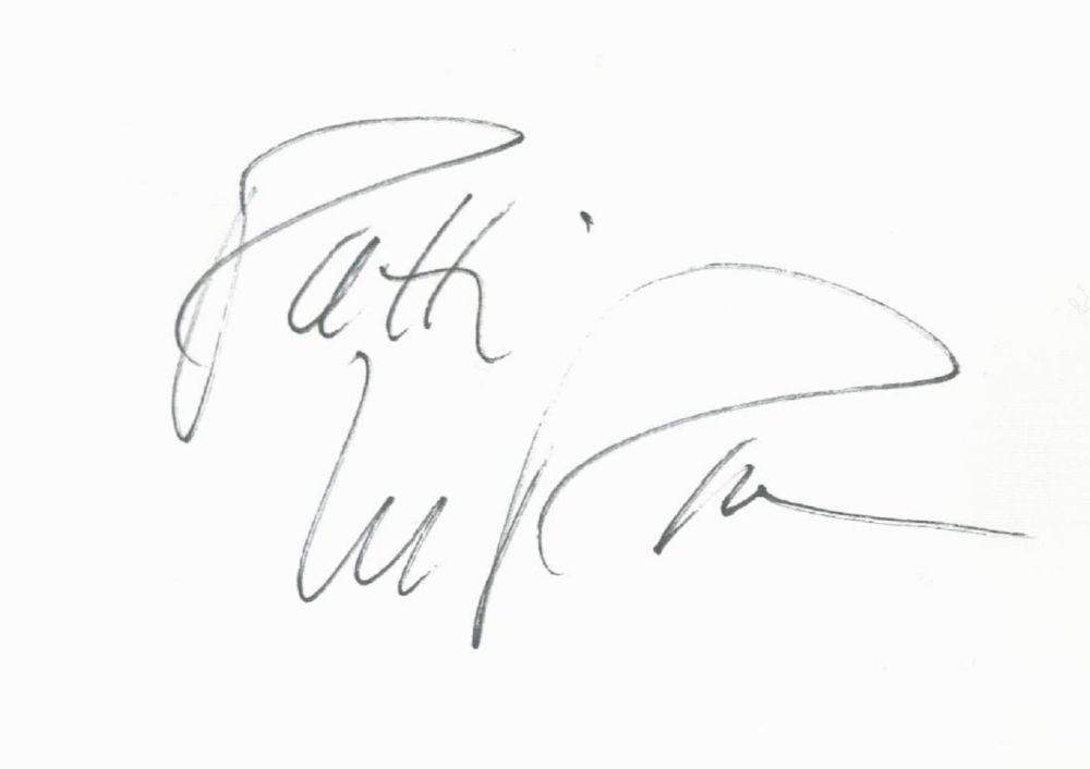 Lot 596: Patti Lupone signed album page. Good Condition. All...