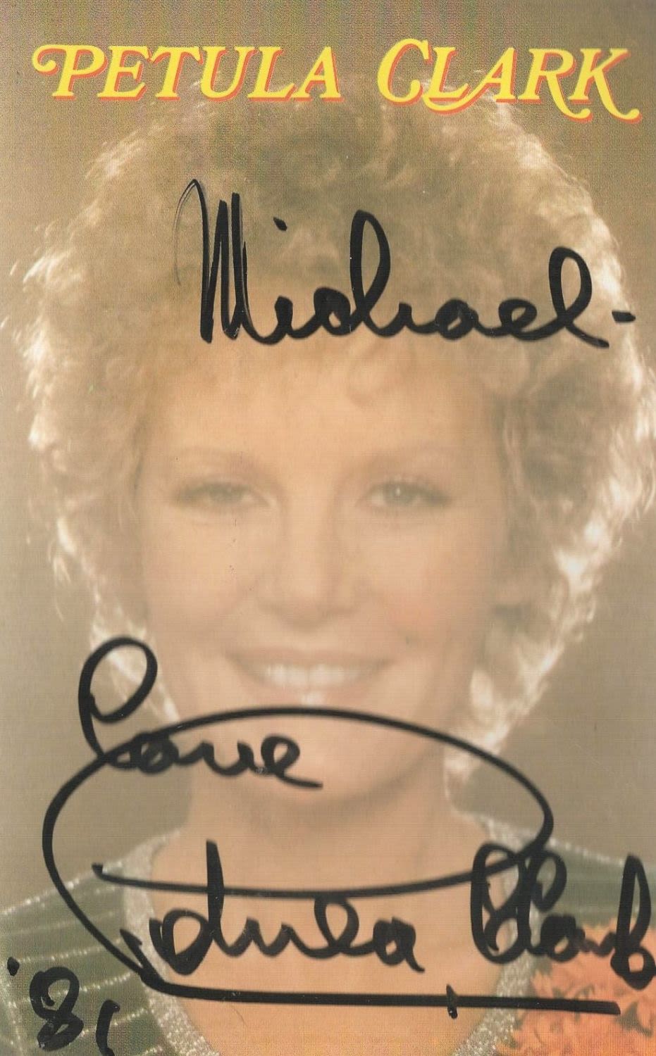 Lot 599: Petula Clark signed 5x3 colour promo photo. Dedicated....