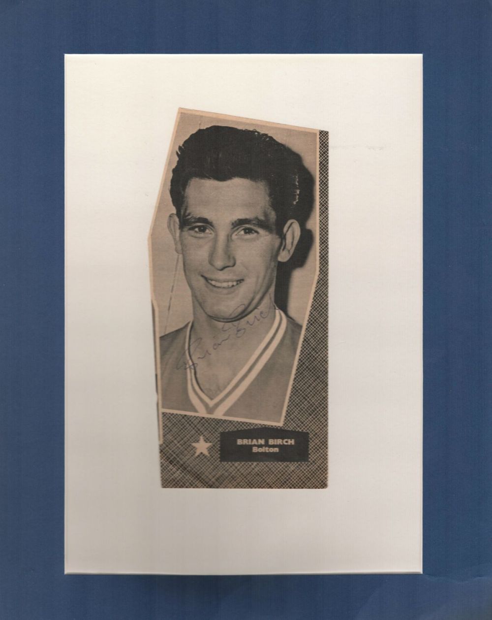 Lot 619: Former Bolton Wanderers star Brian Birch Signed newspaper...