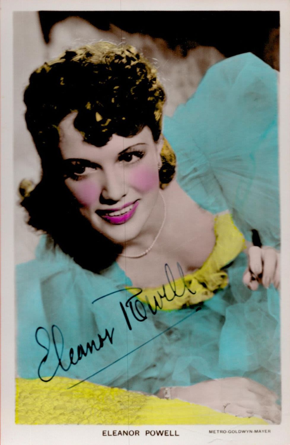 Lot 640: Eleanor Powell Signed 5x3 inch Colour Photo. Signed...