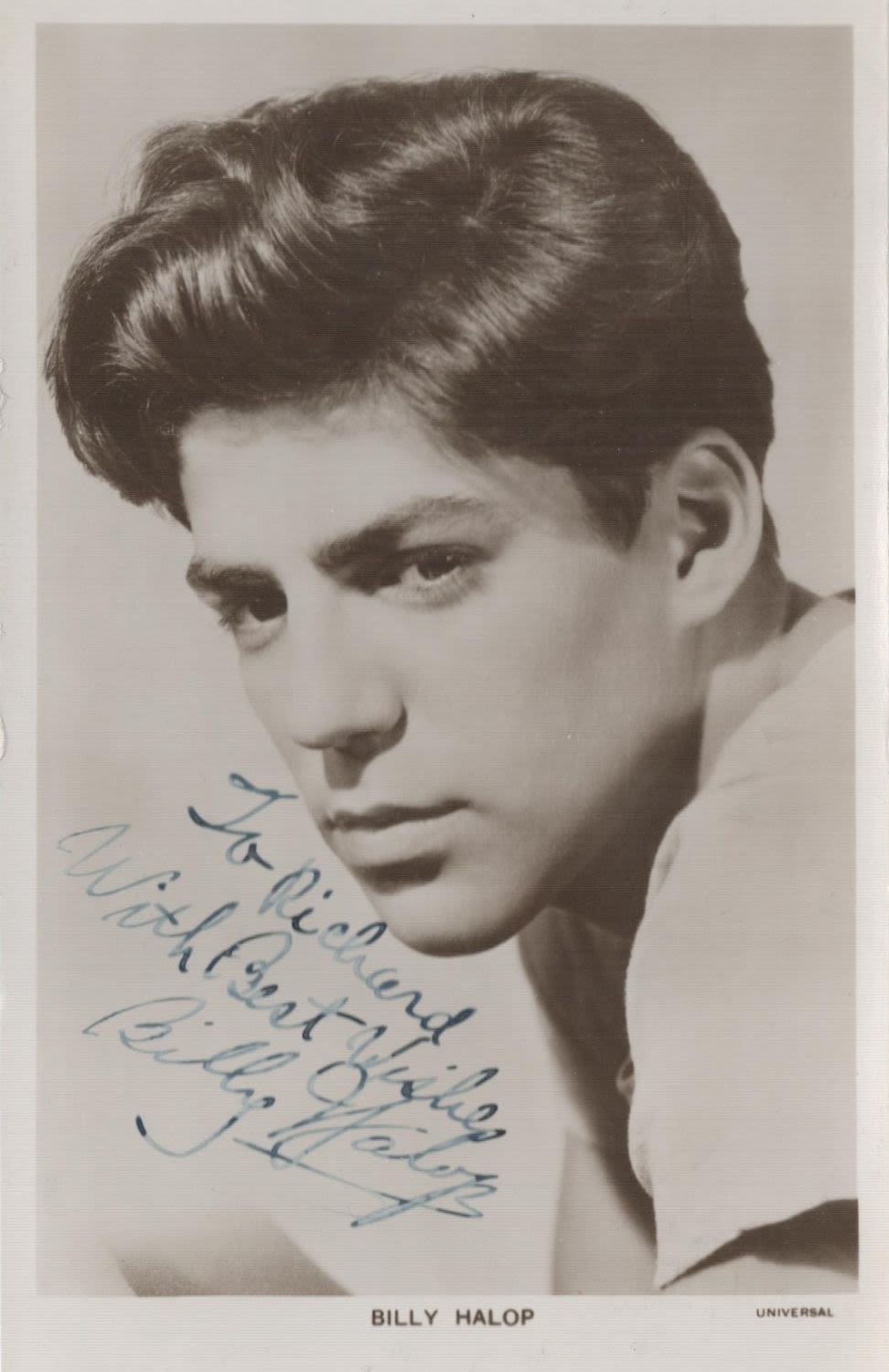 Lot 708: Billy Halop Signed 5x3 vintage black and white...