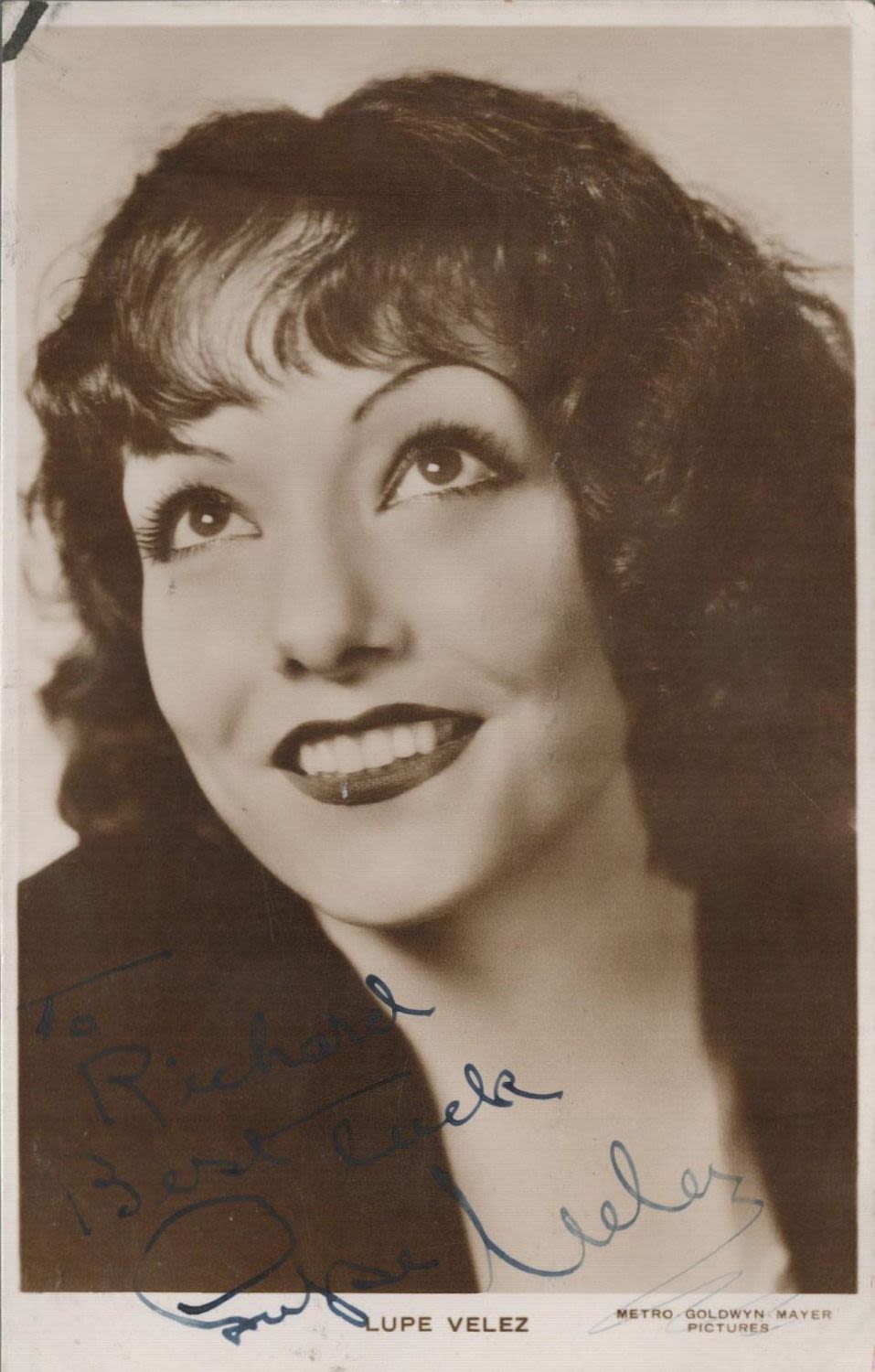 Lot 721: Lupe Velez Signed 5x3 vintage black and white...