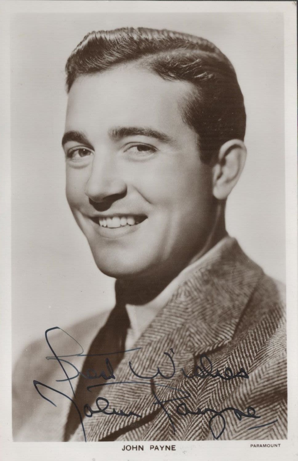 Lot 743: John Payne Signed 5x3 vintage black and white...