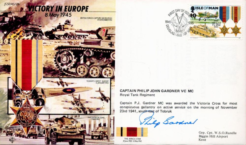 Lot 103: Captain Philip John Gardner VC Signed Victory In...