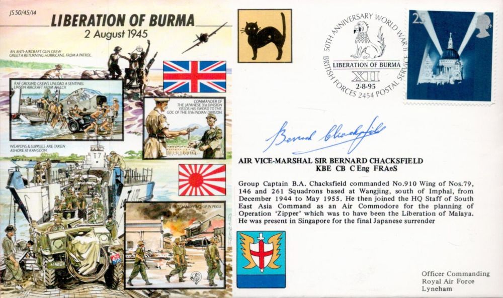 Lot 104: AVM Sir Bernard Chacksfield KBE signed Liberation of...