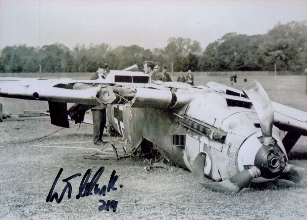 Lot 121: Flt Lt William T Clark Signed 7x5 inch...