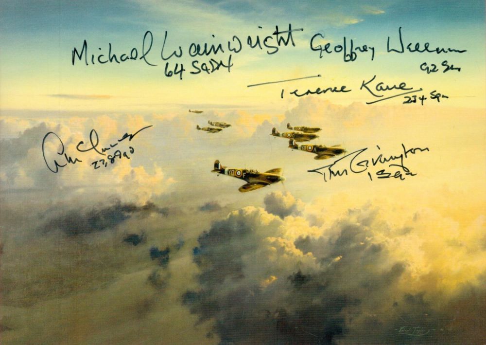 Lot 122: 5 Signed The Military Gallery Blank Card. Signatures...