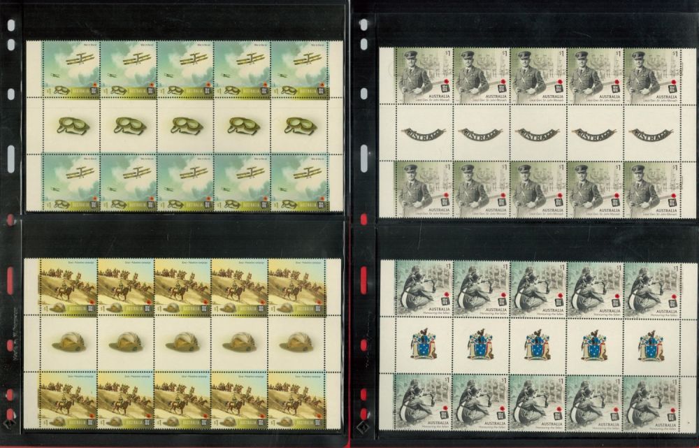 Lot 140: WW1 Collection of Coin Covers, Mint stamp sheets...